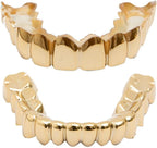 Silicone Gel Grillz Gold Grills for Your Teeth, Gold Teeth Tooth Grillz for Men and Women, Grillz Hip Hop, Jewelry Grills for Teeth