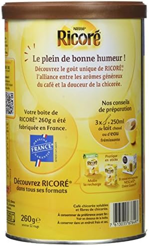 Nestle Ricoré Instant Coffee and Chicory Mix 260g 9.17 Ounce