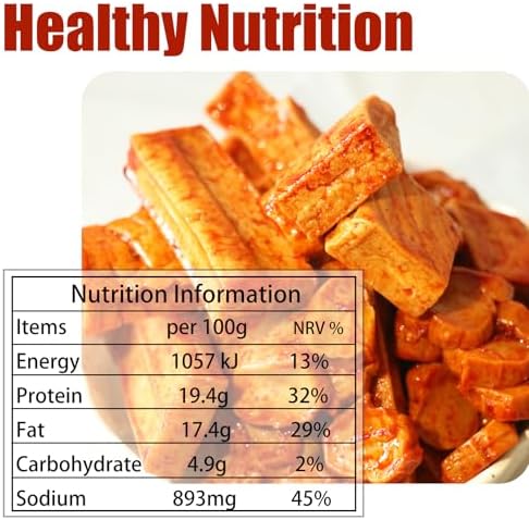 Spicy Dried Tofu Snacks,spicy chinese snack,8 Packs 10.96oz, Vegetarian Dried,Instant Snacks,Individual Packaging,豆干