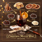 Mulled Wine Spices Kit, Mulling Spices for Apple Cider with Cinnamon, Orange Slices, Star Anise, Cloves, Raisins, Gifts for Valentine's Day, Mother's day, Father's day, Birthday gifts for Women Men