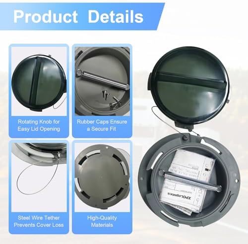 8 Pack Trailer Document Holder with Wire Attached Cover for Truck, ABS Plastic Document Holder Kit, Trailer Registration Card Holder, Opaque Gray
