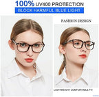 MARE AZZURO Blue Light Blocking Reading Glasses Women Computer Readers 0 1.00 1.25 1.50 1.75 2.00 2.25 2.50 2.75 3.00 3.50 4.00 5.00 6.00 (Leopard, 2.0)
