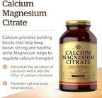 Solgar Calcium Magnesium Citrate, 250 Tablets - Supports Healthy Bones & Teeth - Musculoskeletal & Nervous System Support - Highly Absorbable - Non-GMO and Vegan - 50 Servings