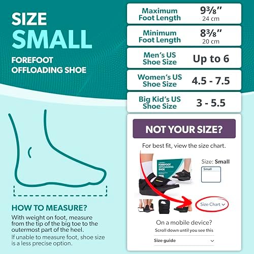 BraceAbility Forefoot Offloading Post-Op Shoe - Non-Weight Bearing Medical Wedge Boot for Diabetic Foot Ulcer, Metatarsal Fracture, Broken Toe, Bunion, Hammer Toe Surgery - Fits Men and Women (S)