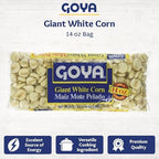 Giant White Corn by Goya, Whole White Hominy, Mexican Corn, Dried White Corn Kernels, Maíz Mote Pelado, 14oz. Bag