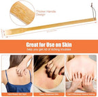 NICEMOVIC 6 Pack Wooden Bamboo Back Scratcher for Men Women Adults, Gifts for Seniors, Christmas Stocking Stuffers for Adults Men Women, 16.5 Inch Long Handle Back Scratchers Easter Basket Stuffers