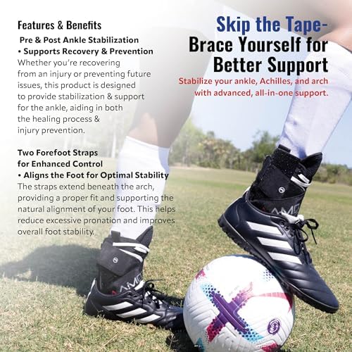 AAMO Sport Lace Up Ankle Brace for Women & Men - Professional Orthopedic Ankle Support & Foot Brace for Sports, Stabilizer & Active Protection - Breathable Neoprene - Black, Size L
