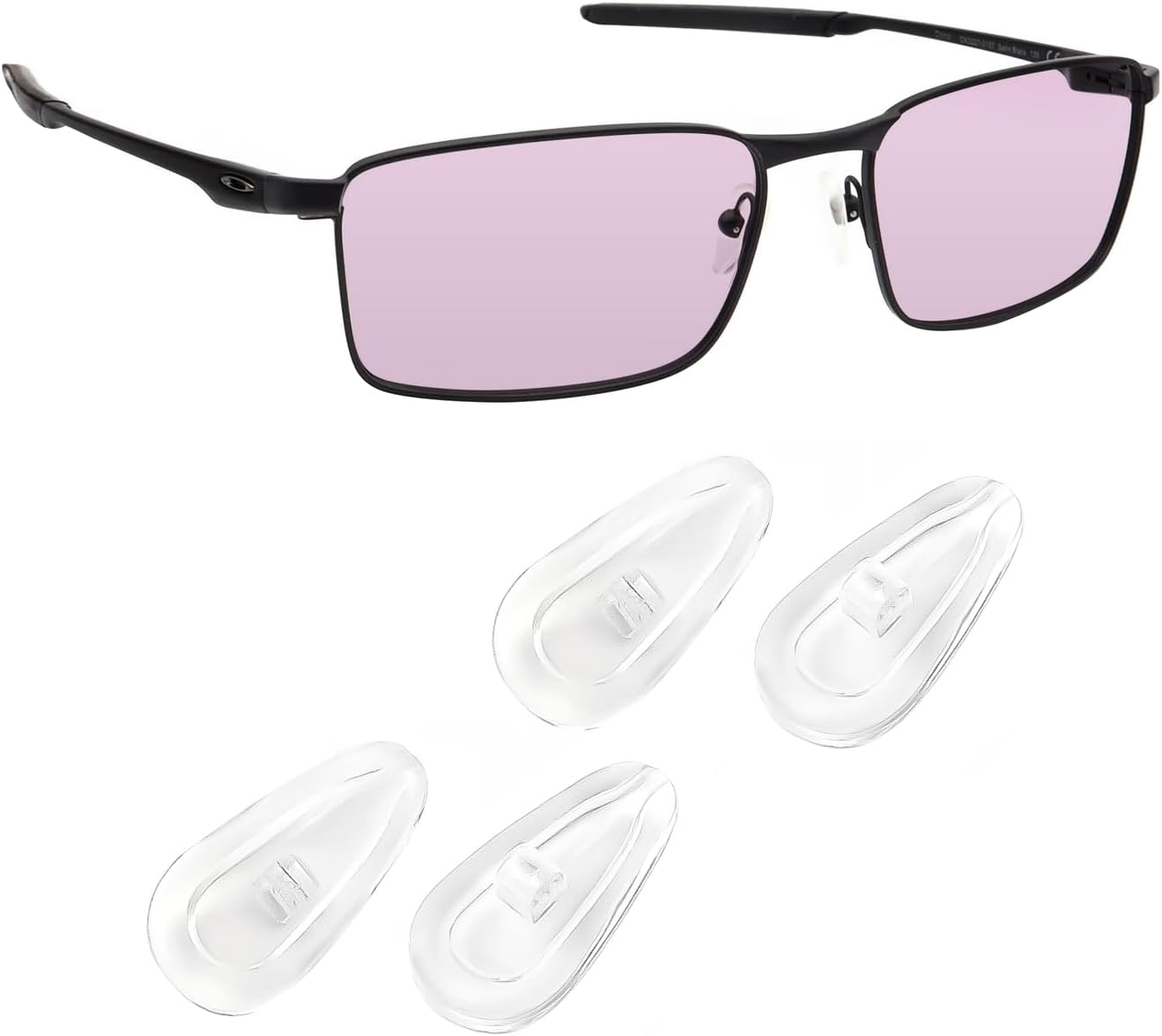Replacement Nose Pads EarSocks Rubber Kits for Oakley Fuller OX3227 Eyeglasses, Easy Installation