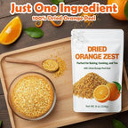 8oz Dried Orange Peel Zest - Granulated Zest for Baking, Tea, Cocktails, Spice Mix - Bold Flavor Dried Orange Peels for Chefs & Home Cooks Christmas