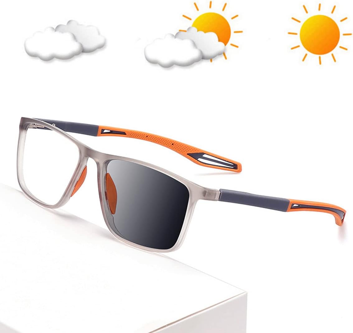 Sport Style Reading Glasses Photochromic Reading Sunglasses for Men and Women Aspherical Lens Readers for Outdoor AM35-1