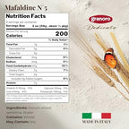 Granoro Dedicato Mafaldine No.5, Authentic Italian Pasta, 100% Made from Puglia Durum Wheat Semolina, Rougher Texture For Maximum Sauce Retention, 1.1 lb Bags (Pack of 2)