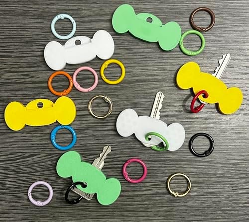 Key Turner Aid for Arthritis, Parkinson's & Limited Mobility - Easy Grip Keys Turn Assist with Easy Open Key Rings, Lightweight Ergonomic Design for Weak Hands, Flat Keys (3 Pack)