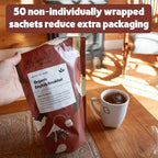 Heavenly Tea Leaves Organic Peppermint (50 Pyramid Tea Bags), Bulk Compostable Herbal Tea Sachets - 100% Plastic Free, Premium Quality, Whole Tea Leaves in a Convenient Tea Bag