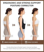 URSEXYLY Back Brace Posture Corrector for Women and Men, Breathable Shoulder Brace, Upper and Lower Back Pain Relief, Adjustable Full Back Support(XX-Large,Black)