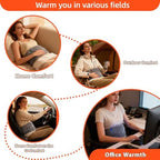 3-in-1 Heating Waist Belt: Heating Pad to Soothe Back & Period Cramps + Portable Hand Warmer, USB Powered, 3-Temp Adjustable Heat Wrap for Men and Women, Gray