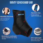 Ankle Brace for Women & Men - Ankle Support for Sprained Ankle, Tendonitis, Achilles, Injury Recovery, Plantar Fasciitis, Ankle Compression Sleeve Wrap for Running, Basketball (Medium)