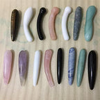 118cm Natural Quartz Crystal Massage Stick Rose Quartz Massage Stick Large Healing Crystal Stone Yoni Massage Stick As Gift for Women,18cm Dongling Jade