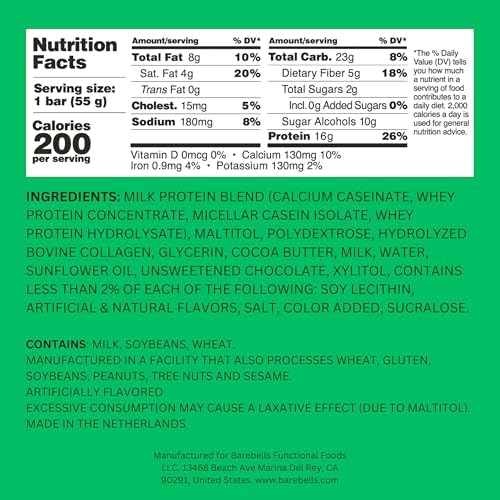Barebells Soft Protein Bars Banana Caramel - 12 Bars (1 pack of 12) - Protein Snacks with 16g of High Protein - Fluffy Chocolate Treat with 2g of Total Sugars - Soft Protein Snack & Breakfast Bars