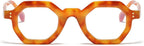 helena Retro Polygon Round Design Reading Glasses For Men Women Blue Light Blocking Computer Readers UV400
