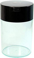COFFEEVAC 1LB – Patented Airtight Container | Multi-use Vacuum Container Works as Smell Proof Containers for Ground Coffee and Coffee Bean Containers. Black Cap and Clear Body