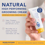 SEVEN POTIONS Hair Styling Cream - Natural Curl Cream for Wavy Hair with No Shine & Light Hold - Easy Replacement for Hair Clay, Pomade for Frizz Control - Vegan & Cruelty Free - 3.4FL OZ