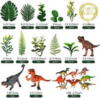 Dinosaur Cake Toppers Artificial Plants Grass Cake Decorations for Dinosaur Theme Jungle Birthday Supplies (Style 2)