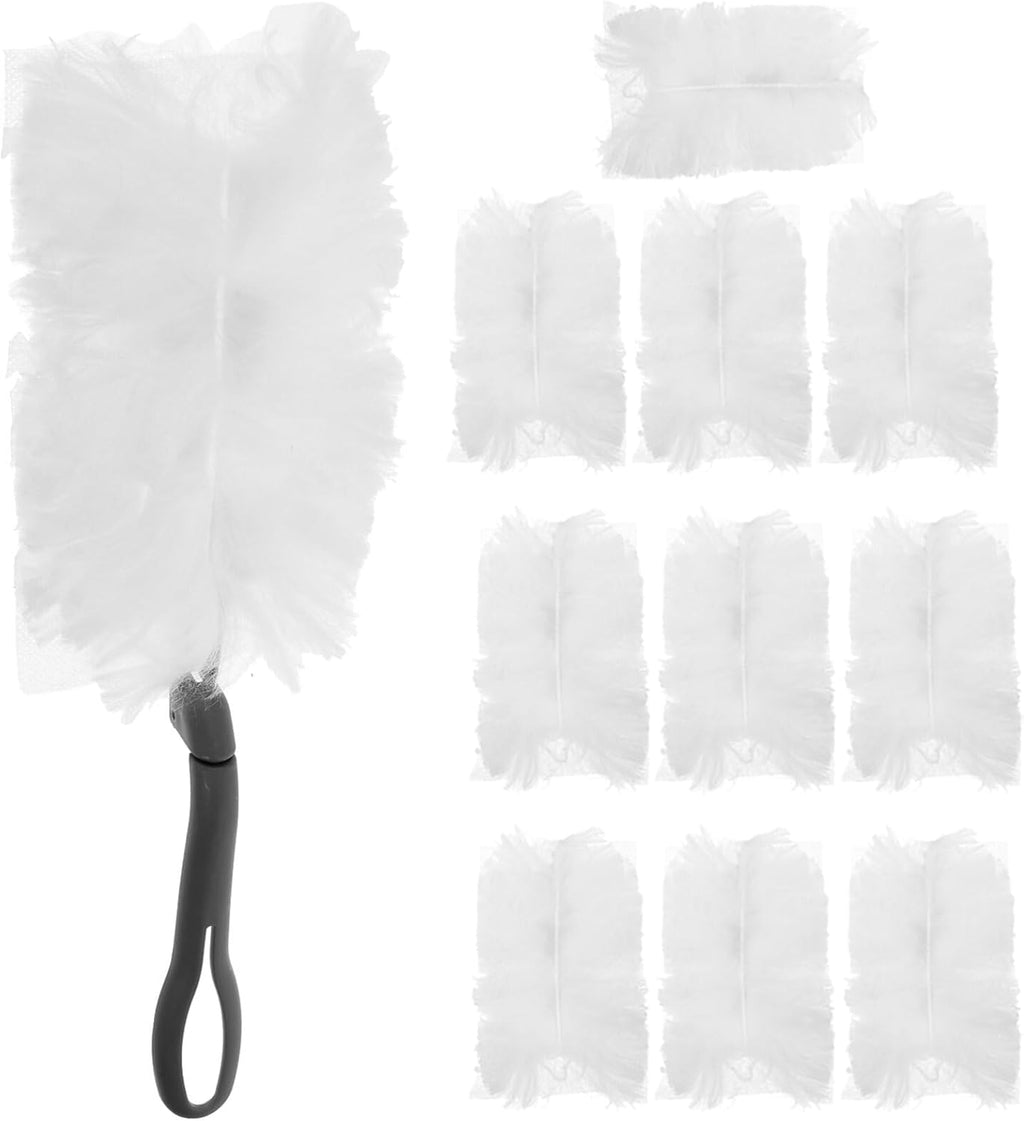 10pcs Duster Replacement for Home Car and Office Cleaning Non-Woven Fabric and Plastic Material for Dust Removal and Easy Storage