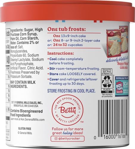 Betty Crocker Rich & Creamy Gluten Free Creamy White Frosting, 16 oz.