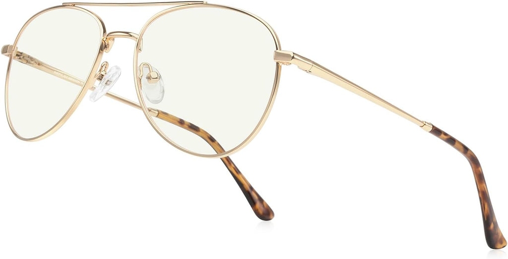 Aviator Reading Glasses for men and Women Blue Light Blocking Lens Spring Temple