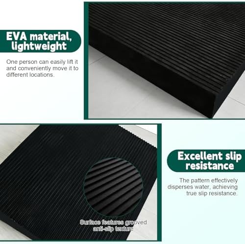 EVA Threshold Ramp for Wheelchairs, Scooter, Walker, Driveway Curb Handicap Ramp 36" X 28.5" X 5" with Non-Slip Surface for Home Doorways,880 lbs Load Capacity (36 X 28.5 X 5 in)
