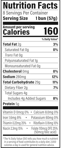 Arnold Potato Buns, 8 count, (2.0 oz each), Hamburger Buns, 16 oz Bag