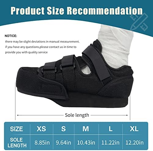 GHORTHOUD Forefoot Off-Loading Post Op Shoe Closed Toe Medical Walking Boot for Broken Toe Orthopedic Foot Brace for Post Bunion Hammertoe Surgery Brace (S)