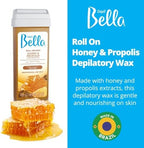 Depil Bella Roll On Wax Honey and Propolis Depilatory | Body Waxing, Hair Removal Wax-Cartridge | For Men and Women | Home Self Waxing | Sensitive Skin | Painless (6 PACK+COMBO)