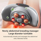 Automatic Abdominal Massager, Bianstone Belly Rubbing Instrument, Dual-use for Waist and Abdomen, Positive and Negative Massage, Flatulence Relief, Promote Intestinal Peristalsis (White)