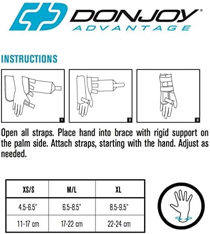 DonJoy Advantage X-Large Stabilizing Elastic Wrist Brace for Carpal Tunnel, Sprains, Strains, Tendonitis, Instabilities, Palm Stay