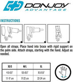 DonJoy Advantage X-Large Stabilizing Elastic Wrist Brace for Carpal Tunnel, Sprains, Strains, Tendonitis, Instabilities, Palm Stay