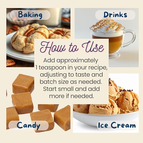Natural Caramel Extract for Baking, Drinks, Ice Cream and Candy - 2 Oz - Harvest Moon Delights - Caramel Flavoring, Flavor