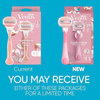 Gillette Venus ComfortGlide Razor for Women, White Tea Scented Gel Bars, Includes 1 Reusable Razor Handle + 2 Refills, Built-in Shave Gel Bars, Holiday Gifts for Women