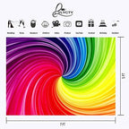 7X5ft Artistic Art Backdrop Rainbow Spiral Gradient Color Art Photography Backdrop Abstract Art Studio Photography Background Props BG632