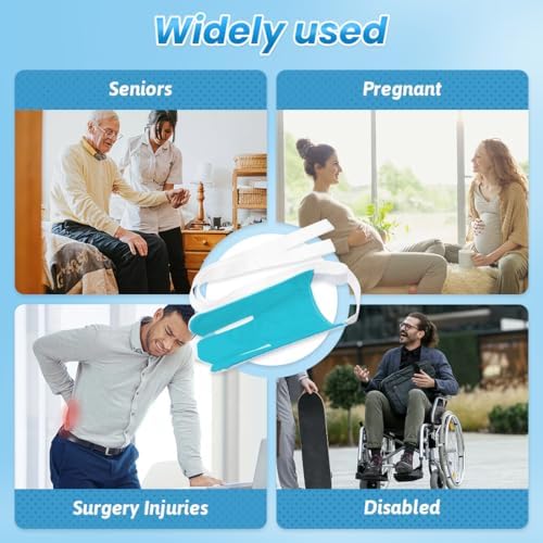 Sock Aid - Sock Aids for Putting On Socks - Sock Aid Device for Putting Socks Easy On and Off for Seniors, Disabled, Pregnant - Sock Helper Aide Tool - Sock Assistant Device (Blue)