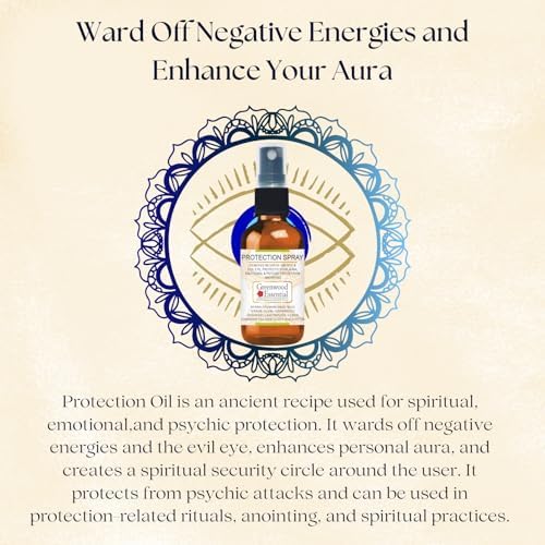 Greenwood Essential Protection Spray - Essential Oil Blend to ward off negative energies & evil eye 50ml