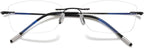 VEVESMUNDO Frameless Reading Glasses Blue Light Blocking Metal Titanium Clear Rimless Eyewear Glasses for Men Women