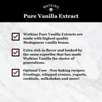 Watkins Pure Vanilla Extract, with Madagascar Vanilla Beans, Non-GMO, Kosher, 4 oz. Bottle, 1-Pack
