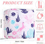 4 Pieces Period Bag Sanitary Napkin Storage Bag Pad Pouch Portable Feminine Product Travel School Organizer First Period Gifts for Teen Girls