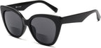 JM Classic Bifocal Reading Glasses Oversized Cateye Stylish Sunglasses Readers for Women