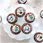 40Pcs Edible golf Theme Cupcake Toppers Wafer Paper Trophy Golf cart players Cupcake Picks Golf Ball Drink Topper Birthday Cake Decorations for Children Party Cake Decorations
