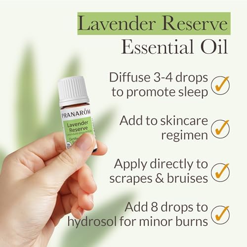 Pranarom - Lavender Reserve Essential Oil 5ml - for Aromatherapy Enthusiasts - Diffusing for Relaxation - Organic and Pure - 100% Pure, Certified Organic, No Additives