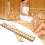 Sauna Hourglass Sand Timer, Beech Wood 15 Minutes Accurate Hour-Glass, Rotating Heat Resista-nt Wooden Hour Glass with White Sand,Wall-Mounted Wooden Rotating Sauna Hourglass (White Sand)