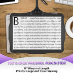 Large 5X Rechargeable Magnifying Glass with Light and Stand, 50 LED Flexible Gooseneck Hands Free Magnifying Desk Lamp,Full Large Page Magnifier for Reading,Sewing,Crafts,Painting,DIY