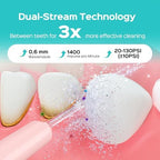 COSLUS C50 Portable Water Flosser for Teeth: 4 Modes & 5 Intensity Levels Professional Electric Dental Pick for Sensitive Gums, Braces & Orthodontic - Cordless for Travel Use, BPA-Free